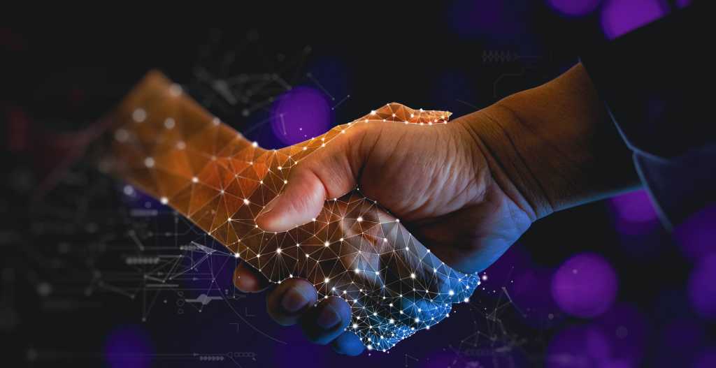 AI image handshake