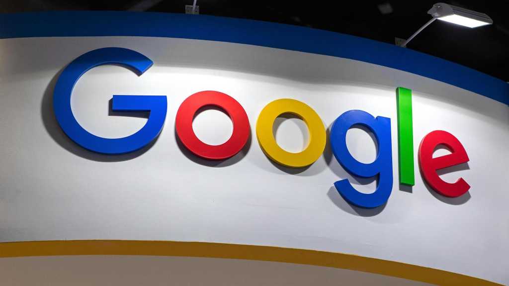 Nur für redaktionelle Nutzung, Google Logo, 16:9, slider