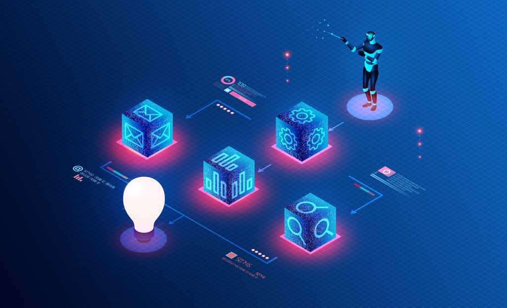 Robotic Process Automation and Workflow Automation Concept
