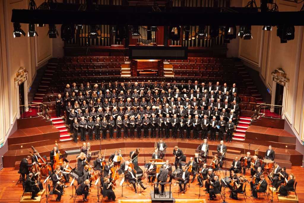 Orchestra on stage