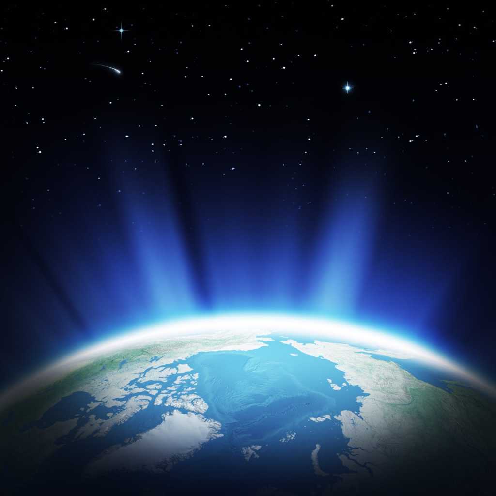 Glowing earth