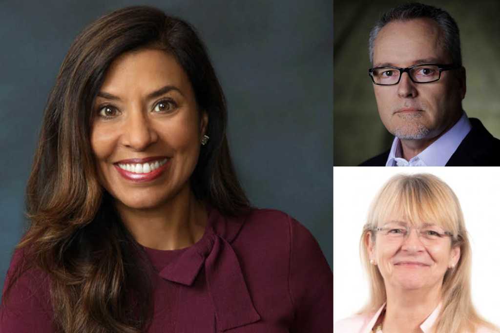 Ann Marie Sastry, president and CEO, Amesite; Ron Culler, Vice President for Cyber Development Programs, CompTIA; Lena Smart, CISO, MongoDB