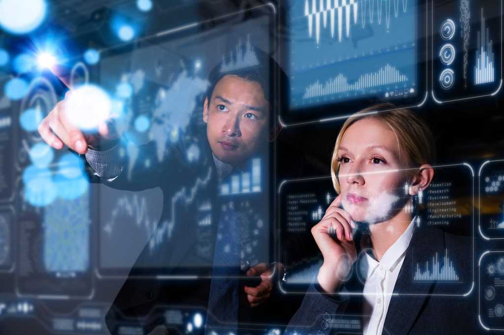 emerging technology - virtual reality [VR] / augmented reality [AR] - virtual display / GUI