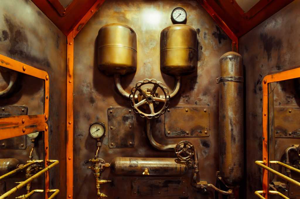 shutterstock 734506006 steam pipe pressure gauge engine room