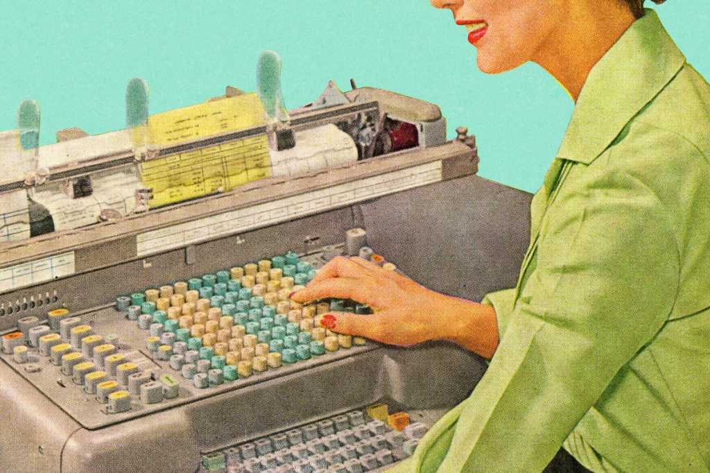outdated technology retro computer manual sytstem by csa images getty