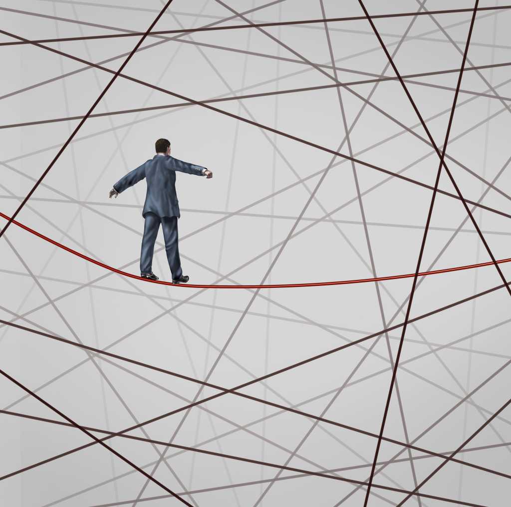 tight rope walking balance difficult challenge