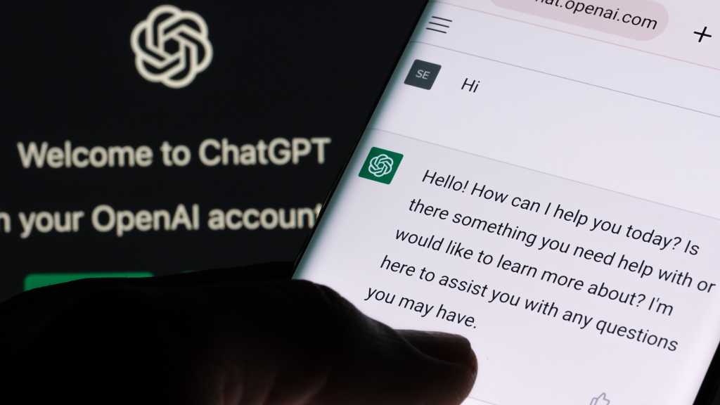ChatGPT chat bot screen