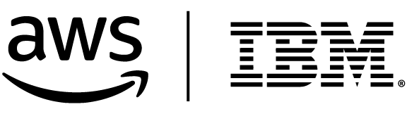 Amazon Web Services (AWS) and IBM logo