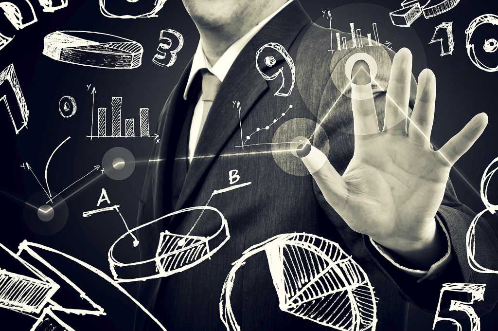 Big data analytics hand touchscreen user man