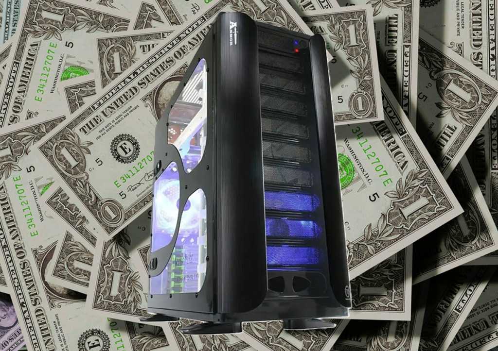 PC desktop on top of money tariff