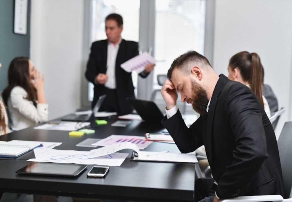 frustrated office worker