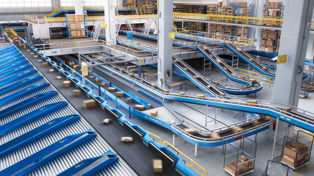 Automated sorting mechanism in logistics centre