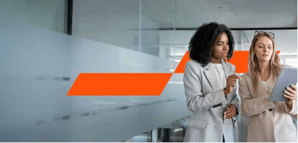 two women working